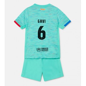 Maillot de foot Barcelona Paez Gavi #6 Troisième enfant 2023-24 Manches Courte (+ pantalon court)